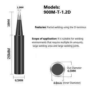 Yüksek kalite lehimleme uçları 900M 1.6D 0.8D B I K krom lehim veya onarım için kaynak lehim demir ucu - Product Image 4