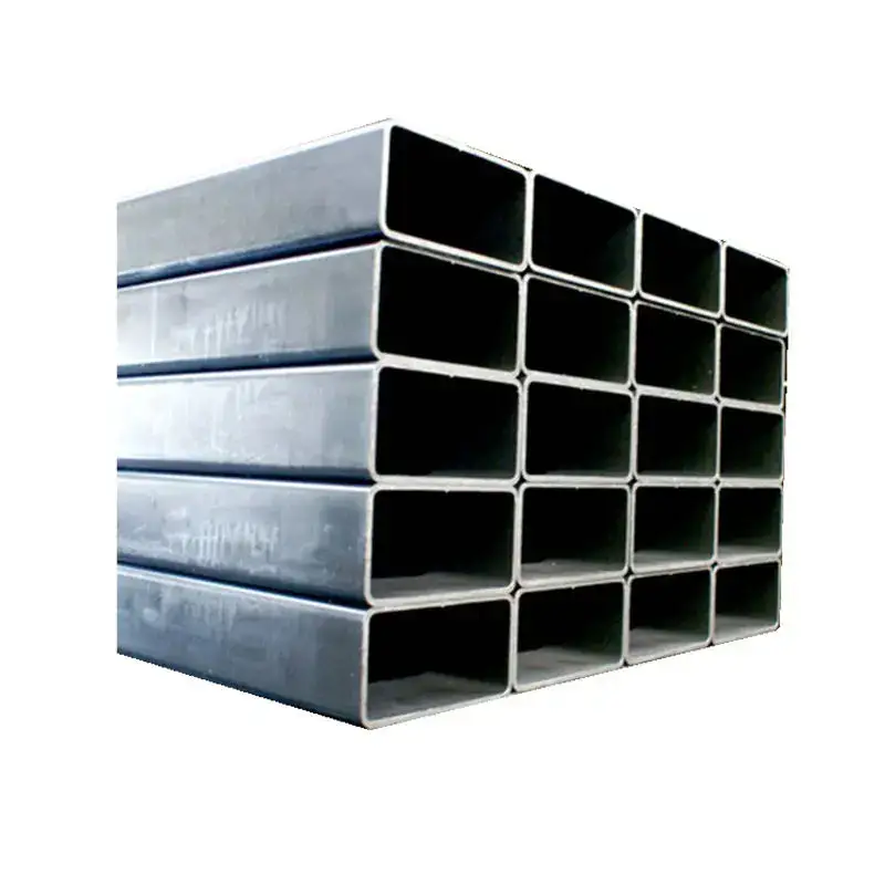 4x4 102mm zinc plateado ASTM a53a q235 forjado recubierto de PVC galvanizado rectangular costura tubo redondo de hierro