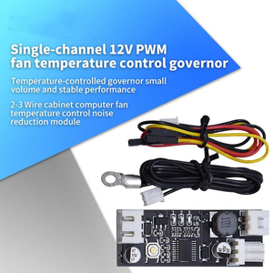 12V 0.8A DC <strong>PWM</strong> 2-3 Single Wire Fan <strong>Temperature</strong> Control Speed <strong>Controller</strong> Chassis Computer Noise Reduction Module NTC B50K 3950