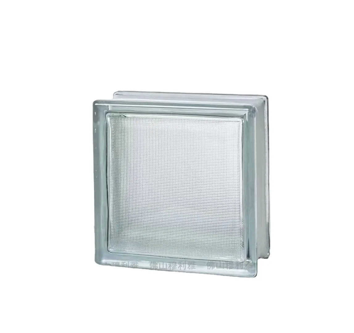 Mattone di vetro di alta qualità del blocco di vetro di colore bianco di 190x190x80mm utilizzato per la decorazione o la parete divisoria