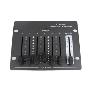 Mini 6-Channel DMX512 <strong>Controller</strong> for <strong>LED</strong> Par &amp; DJ Lights Simple Console <strong>with</strong> DC9V Adapter for Party Supplies - Product Image 1