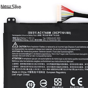工場供給11.55v61.9wh <span class=keywords><strong>Acer</strong></span> Spin Sp314-52シリーズ用の高品質の真新しいAC17A8Mノートブックバッテリー