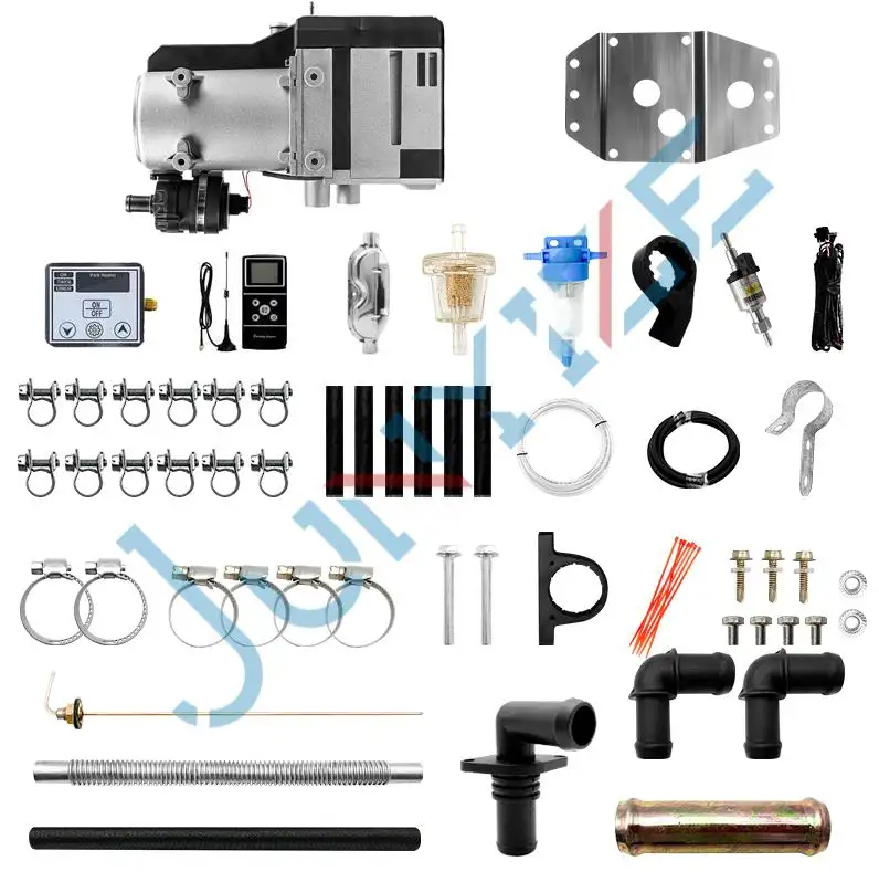 Novo aquecedor de estacionamento 12v 24v, kit completo automotivo, aquecedor de estacionamento com água diesel