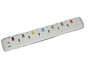 Enchufe de extensión Universal, toma de corriente múltiple con USB - Product Image 3