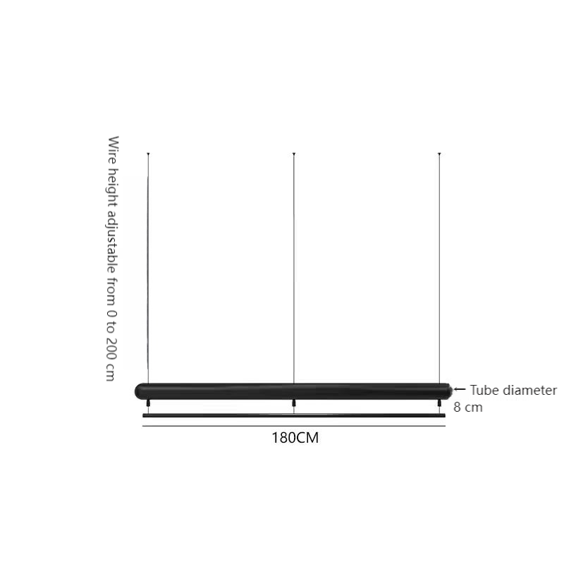 Cintre tube rond en acier inoxydable peint en noir 180CM