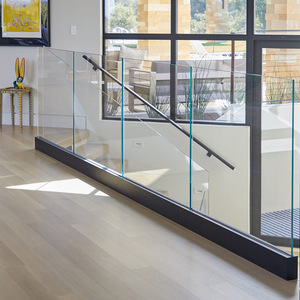 Aluminum Decking Railing Glass Balustrade Aluminum Profile U Channel Glass <strong>Railings</strong> for Hotel Balcony