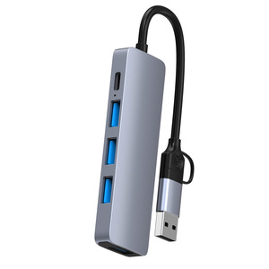 Многофункциональный Usb C концентратор 5-в-1 Тип C концентратор 60 Вт Pd Type C для зарядки и концентратор