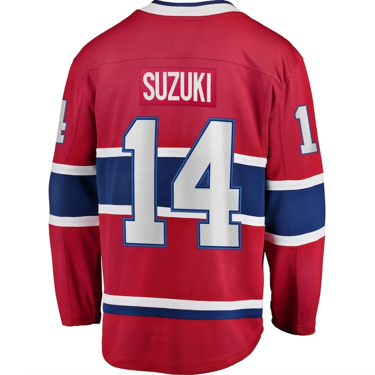 Vente en gros de Montréal ville cousu uniforme de l'équipe canadienne rouge pour hommes #14 Suzuki #22 Caufield maillot de hockey sur glace de haute qualité