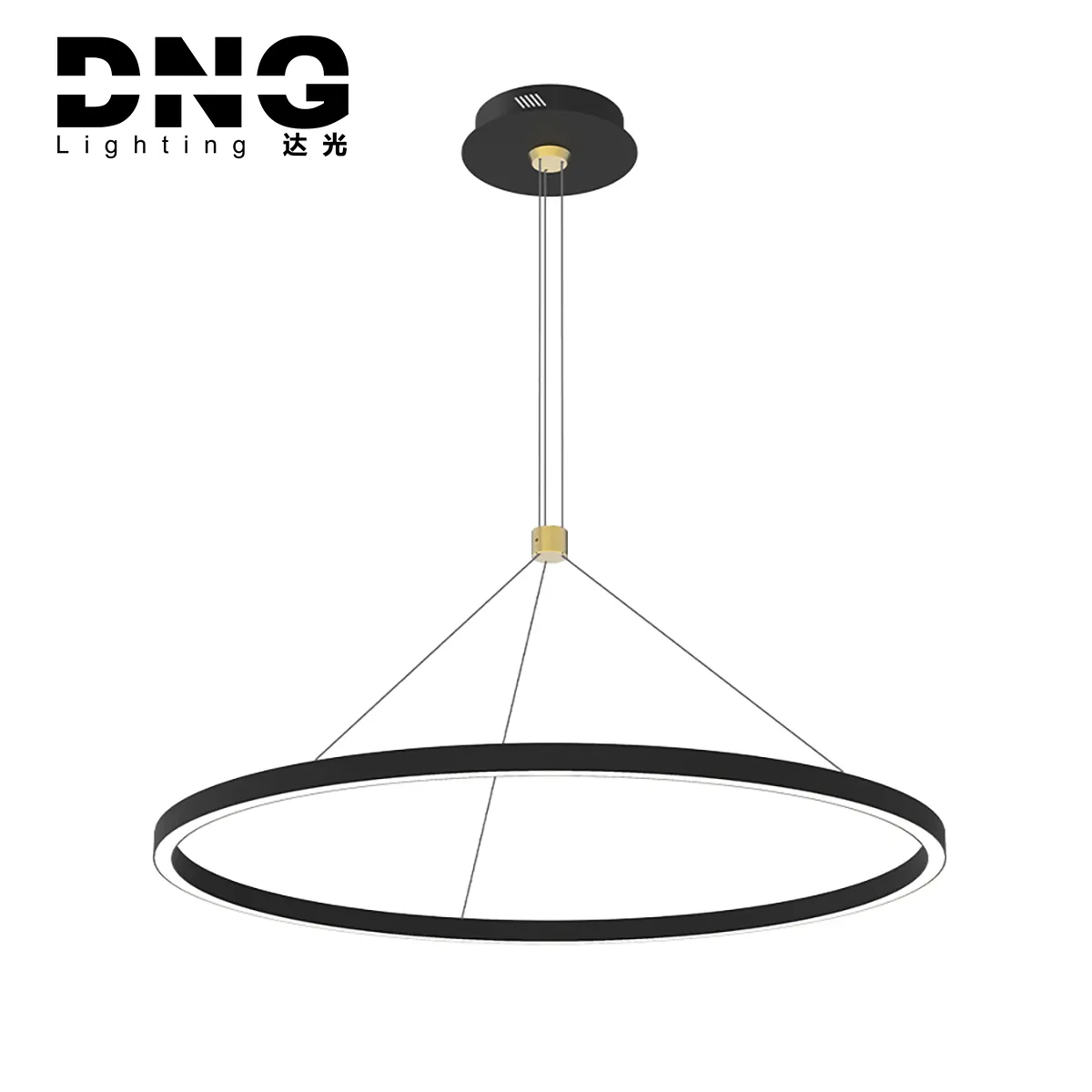 DNG ไฟห้อยติดเพดานแหวนกลมอะคริลิคหรูหราทรงกลมโคมไฟระย้าโคมไฟ LED โคมไฟระย้าวงกลมโคมไฟระย้า