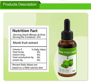 مصنع قطع أصلية مكون من مكونات عضوية وبدون سكر وبدون سعرات حرارية مكون من مكونات حلوى طبيعية ومحلاة سائلة بنقطة الفاكهة الراهبة - Product Image 6