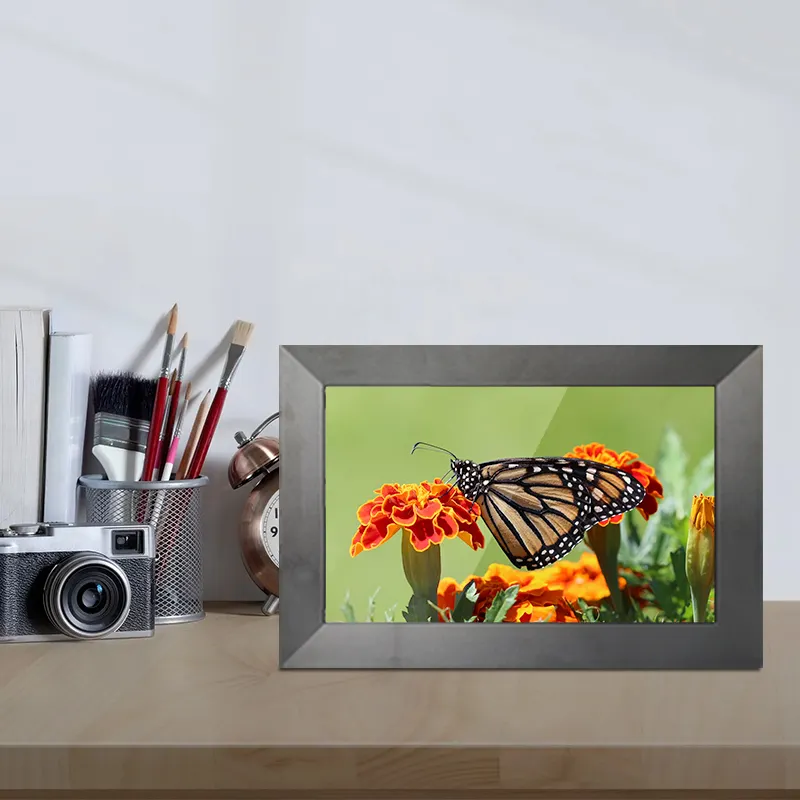 Wifi bulut dokunmatik ekran 10.1 inç elektronik dijital fotoğraf albümü ultra ince LCD fotoğraf çerçevesi 10.1 inç