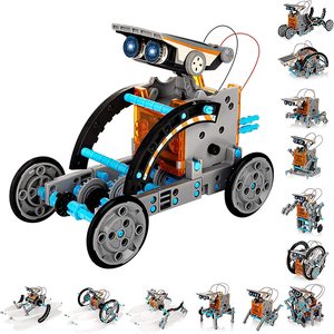 TS DIY monte oyuncak kendinden monte Solar oyuncak araba 12 in 1 akıllı Robot - Product Image 2