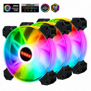 מפעל 12V שקט LED RGB משחקי מחשב מארז מחשב מעבד 120mm קירור למעבד RGB מקרה מאוורר