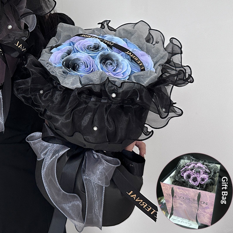 11 black plum sauce bouquet gradient blue