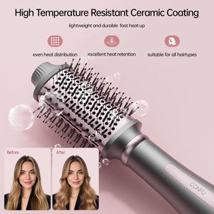 Confu một bước Máy sấy tóc bàn chải Salon Blowout nhà dễ dàng Volumizing thẳng nóng không khí tỏa sáng Frizz kiểm soát cho tất cả các loại tóc - Product Image 4