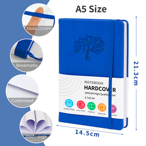 Wholesales Classic Design Colored <strong>Elastic</strong> Binding A5 Hardcover School <strong>Notebook</strong> Custom LOGO Diary Journal for Students - Product Image 3