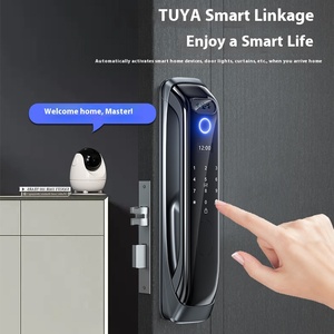 Wifi Smart Lock Gezichtsherkenning Vingerafdruk Toegang Houten Deur Monitor <span class=keywords><strong>Intercom</strong></span> Met Cloud Ondersteuning Thuis Gebruik Grensoverschrijdend Gebruik - Product Image 4
