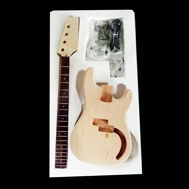 Yüksek kaliteli elektrik bas gitar kiti P bas gitar kiti çin'de yapılan