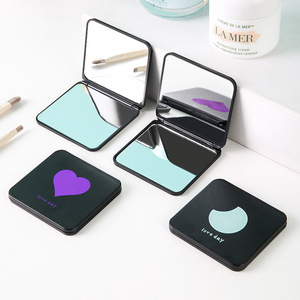Custom Handmade <strong>Dual</strong>-Sided Square Cosmetic Mirror Personalized Foldable Rose-Shaped Makeup Tool Heart Style for Lash <strong>Reflection</strong> - Product Image 4