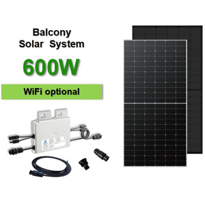 600W太阳能电池板内置微型逆变器阳台电力系统工厂 - Product Image 1