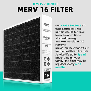 X7935 MERV16 yedek HEPA filtre 20x20x5 PureAir PCO3-16-16 hava temizleyici arıtma sistemi uyumlu - Product Image 2