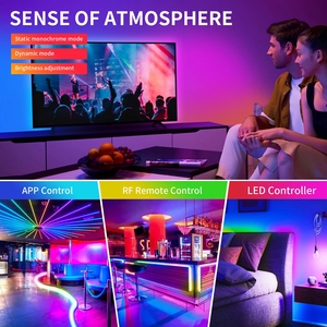 Flexible <strong>5M</strong> Cob <strong>LED</strong> Stripe WS2811 Connected <strong>RGB</strong> Light Bars Warm/Cold White Soft IP68 720LEDs/m with 12V/24V Input Sizes - Product Image 5