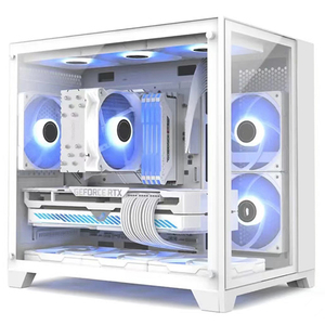 Benutzer definierte Schwarz/Weiß Mini gehärtetes Glas Micro ATX ITX Computer PC Gaming Case PC-Gehäuse - Product Image 1