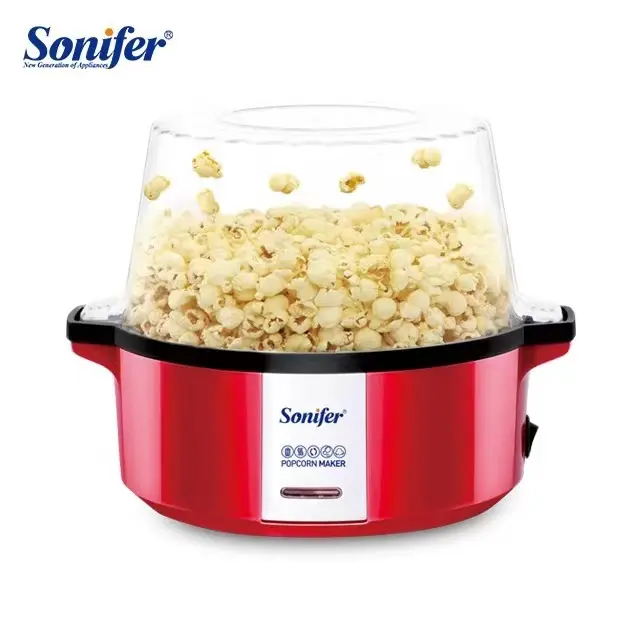 Sonifer SF-4015 профессиональное изготовление домашнего 220V масло горячая пластина многофункциональная электрическая красный мини попкорн машина
