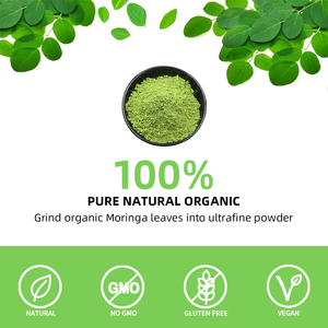 Kualitas tinggi 100% murni alami daun Moringa bubuk ekstrak massal bubuk Moringa ORGANIK daun bubuk kemasan tas - Product Image 6