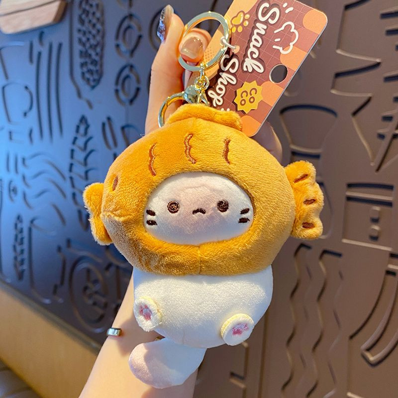 cat snack house series pendant - taiyaki style