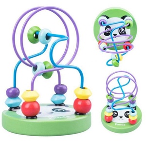Mini cartone animato fai da te in legno con perline giocattolo per 1-3 anni di età per bambini di riconoscimento del colore educazione precoce Puzzle genitore-bambino - Product Image 5