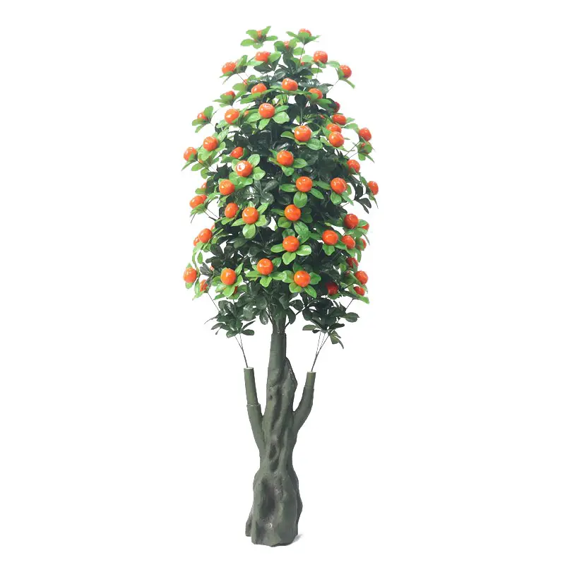 Árbol frutal decorativo para interiores, bonsái artificial de naranja en maceta, en venta