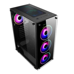 Attraktiver Glasgehäuse-PC-Computers chrank mit großartigem RGB-Gaming-Effekt - Product Image 4