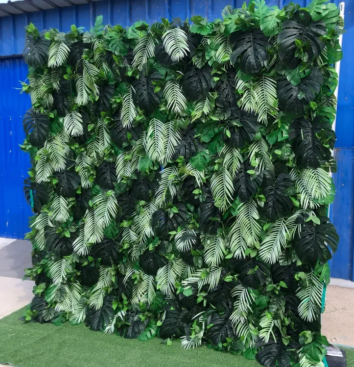 2024 Brilliant Green Plant Wall Panel Outdoor Indoor Decoration Flowers For Decoration Wedding Artificial Event Party