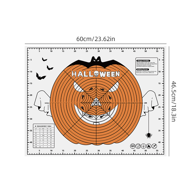 Tapete para amasar de calabaza de Halloween (eva 0,4 mm) 60*45 cm