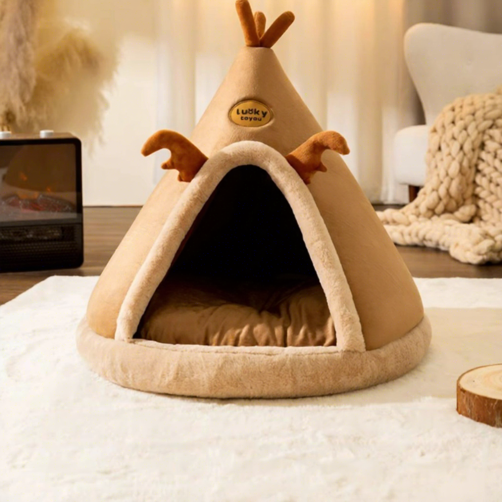 Brown elk yurt