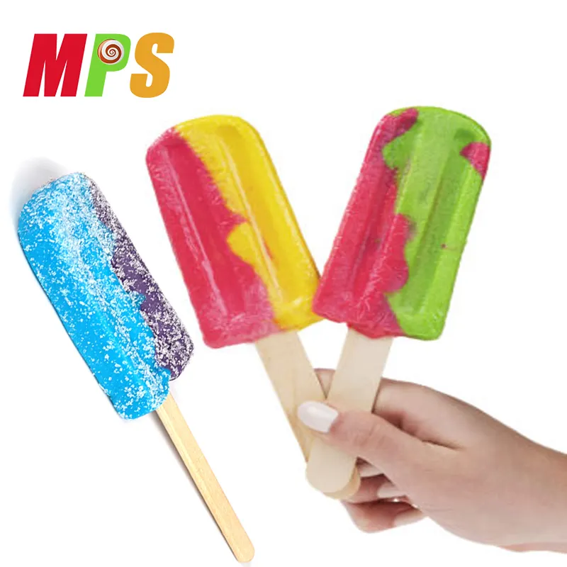 Deliciosos dulces agrios en forma de un helado Agria-Pop piruletas