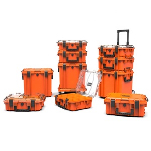GLARY橙色塑料防水工具箱盒套装手推车可堆叠工具箱带轮箱大硬工具箱盒套装 - Product Image 1