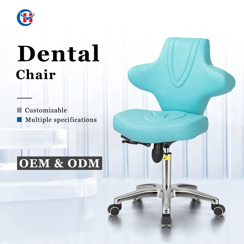 Регулируемый кожаный стул мебель лабораторная мебель для клиники стоматологический подъемник седло