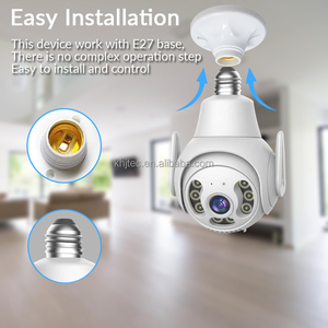 กล้องไร้สาย3MP HD สินค้าใหม่ OEM V380แอปควบคุมระยะไกลวิดีโอภาพกลางคืนกล้องหลอดไฟ Wifi - Product Image 3