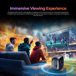Havit PJ215 PRO akıllı taşınabilir LED projektör Mini 4K kablosuz ev sineması ile 1080p Android TV 9.0 - Product Image 5