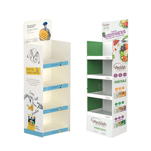 Individuelles faltbares Pop-Up-Kartonfach Kartonregal Boden Wellpappe-Ständer Theke Boden Karton-Vorführständer - Product Image 6