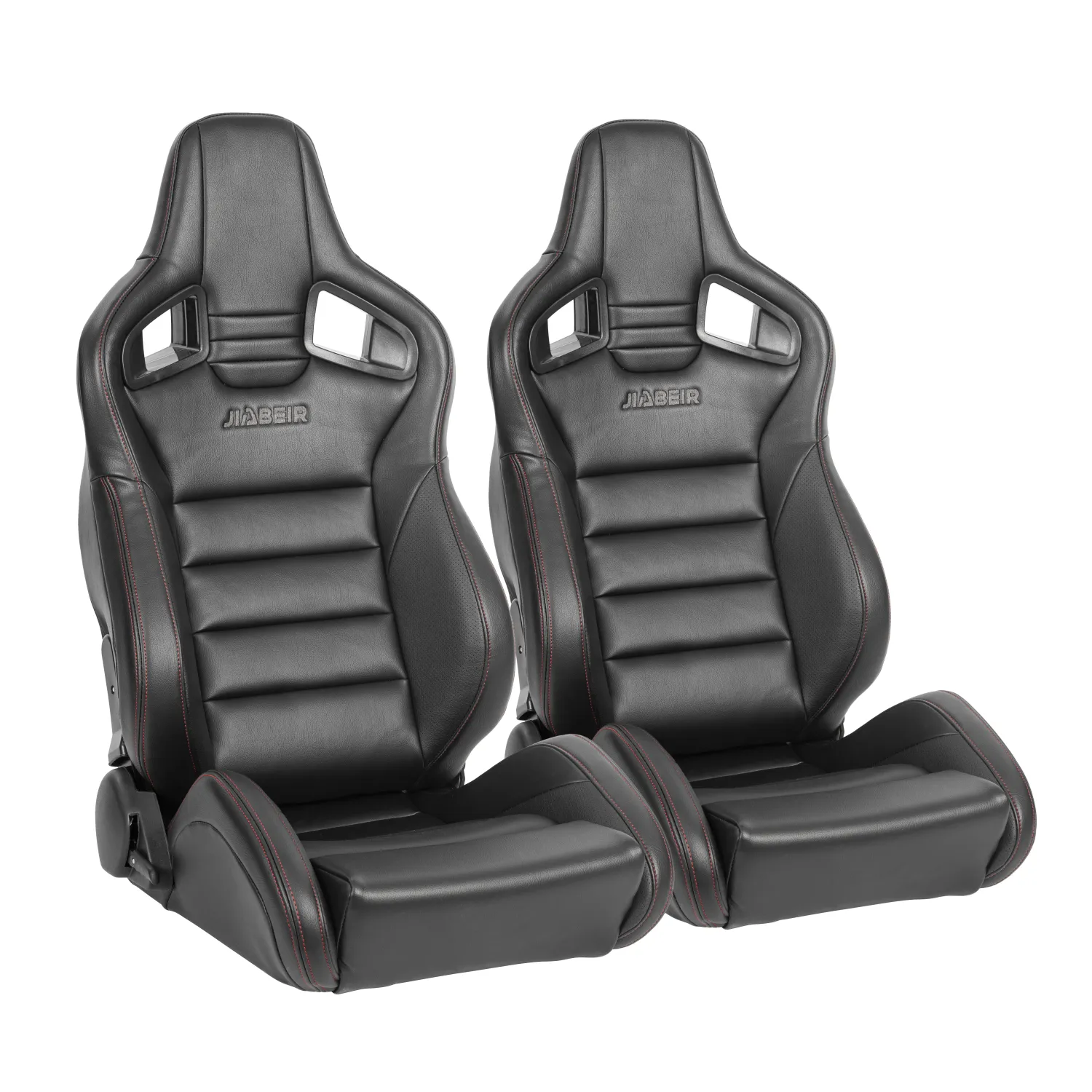 JBR1039 Recline Preto PVC Couro Ponto Vermelho Sport Racing Car Assentos