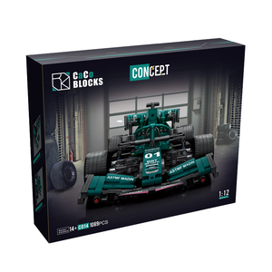 Caco ชุดบล็อกตัวต่อรถไฟฟ้าสูตร Series-F1รถแข่ง C014ของเล่นโมเดลพลาสติก - Product Image 3