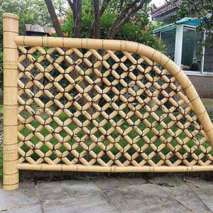 รั้วไม้ไผ่ปรับได้ตามต้องการรั้วตาข่ายคาร์บอนแบบโค้งสำหรับตกแต่งสวนสวน - Product Image 4