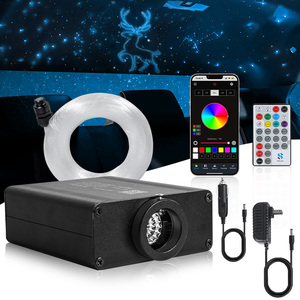 16W RGBW Fiber optik işıklar Starlight Headliner işık kiti APP/uzaktan kumanda yıldız tavan işık ile Meteor araba ev dekor için - Product Image 1