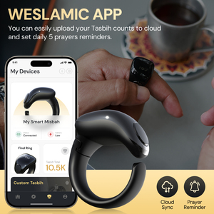 2024 anello intelligente iOS miglior prezzo in India musulmano islamico tas beeh con App di sveglia zikr flessibile contatore di 500 controllato - Product Image 6