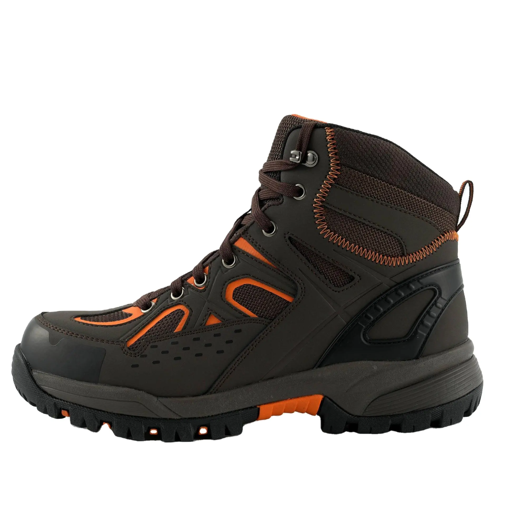 Sapatos de proteção do trabalho ao ar livre para escalada de montanha à prova d'água e antiderrapante, sapatos de segurança anti-esmagamento e anti-perfuração