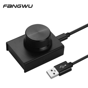 Высококачественный вращающийся провод аудио Usb черная ручка управления ПК компьютерный регулятор громкости для динамика