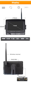 Digital <strong>Wireless</strong> Backup Camera Kits 7 Inch Monitor With Backup Camera for Semi Trailer for Car Parking <strong>Reverse</strong> Safety <strong>System</strong> - Product Image 4